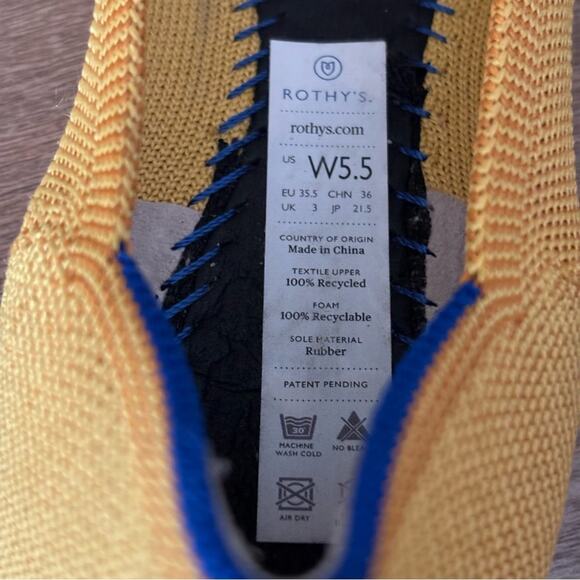 Rothy's Retired The Point in Marigold Yellow in Size 5.5 - Picture 9 of 10